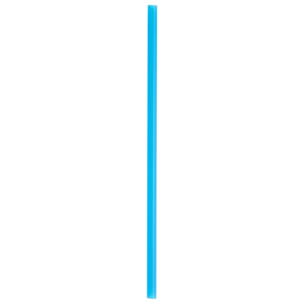 5.75" Blue Jumbo Unwrapped Straw, 10/250