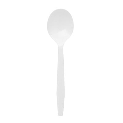 Royalty White Medium Weight PP Soup Spoon